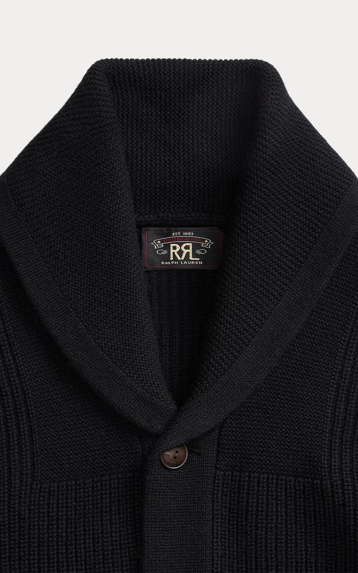 RRL Cashmere Shawl-Collar Cardigan Black