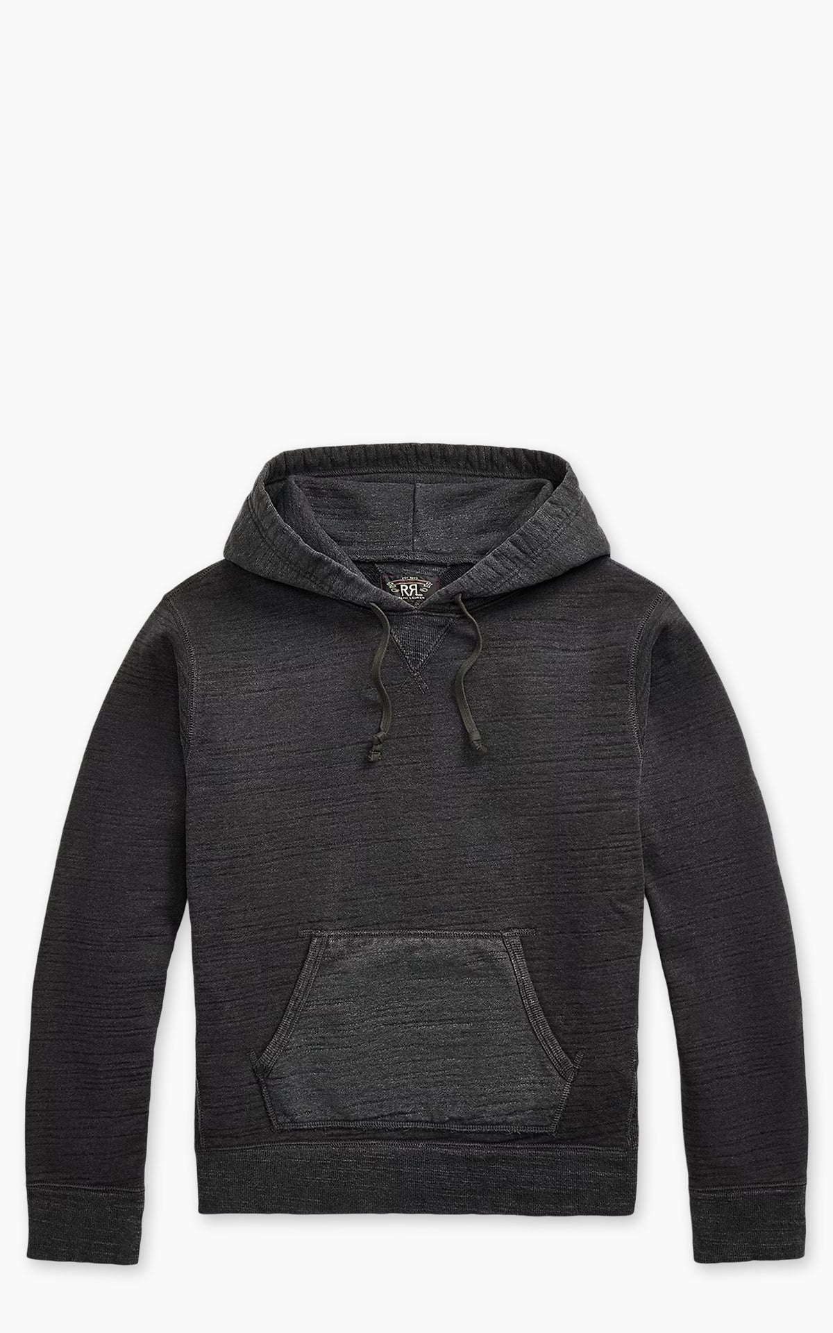 RRL French Terry Hoodie Charcoal Heather/Multi
