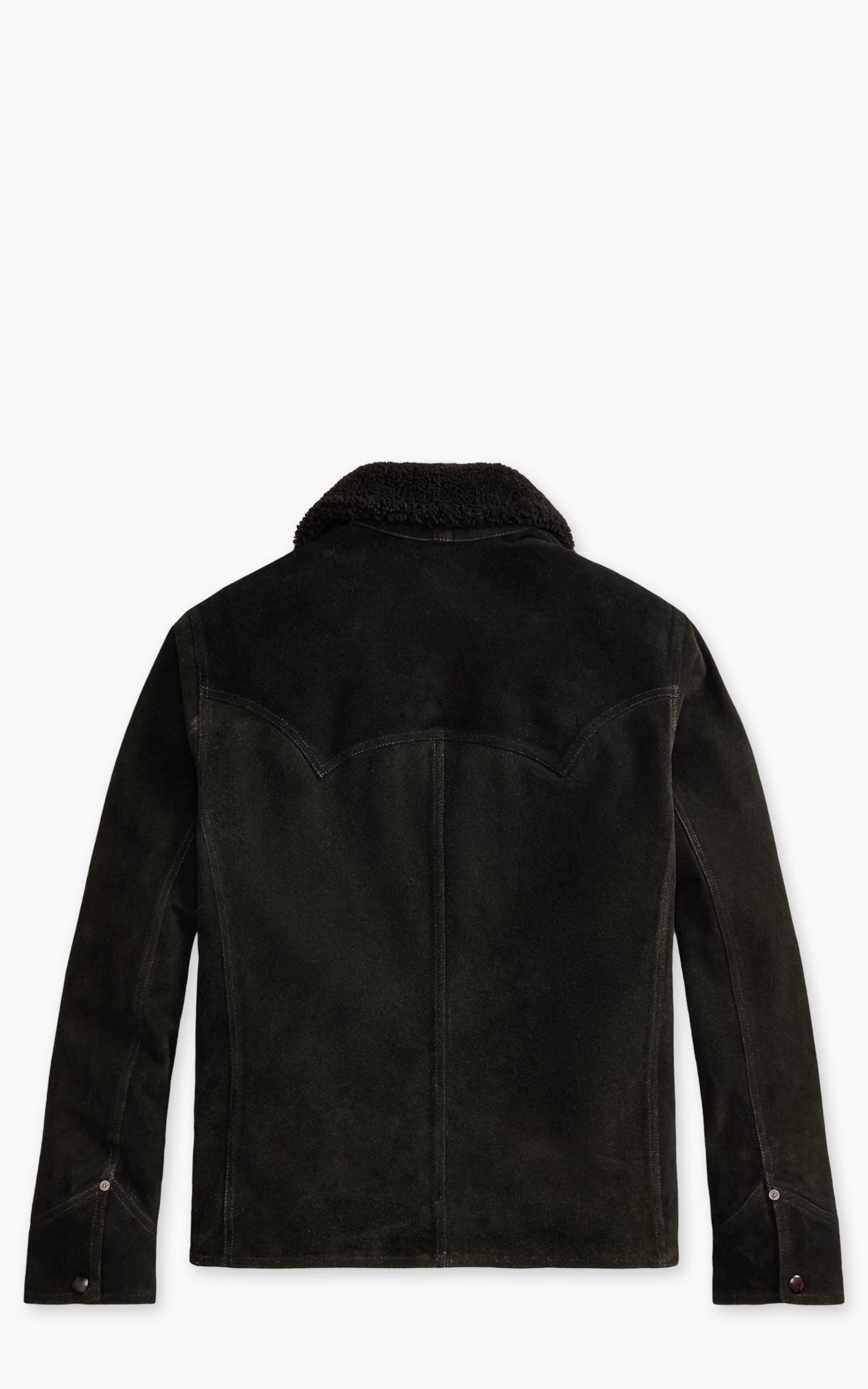 RRL Shearling-Collar Suede Western Jacket Vintage Black