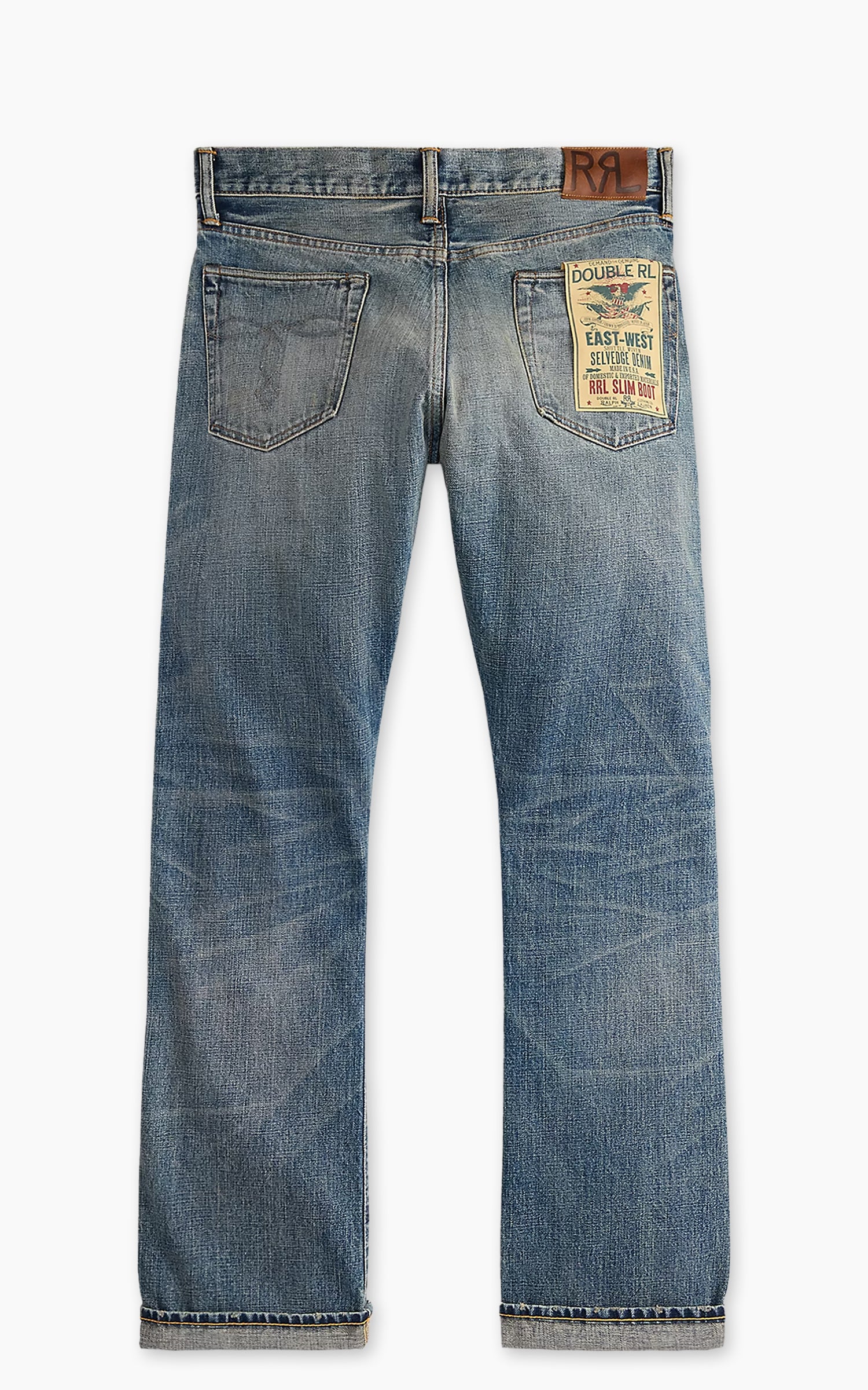 RRL Slim Boot Briarfield Selvedge Jean Briarfield Wash