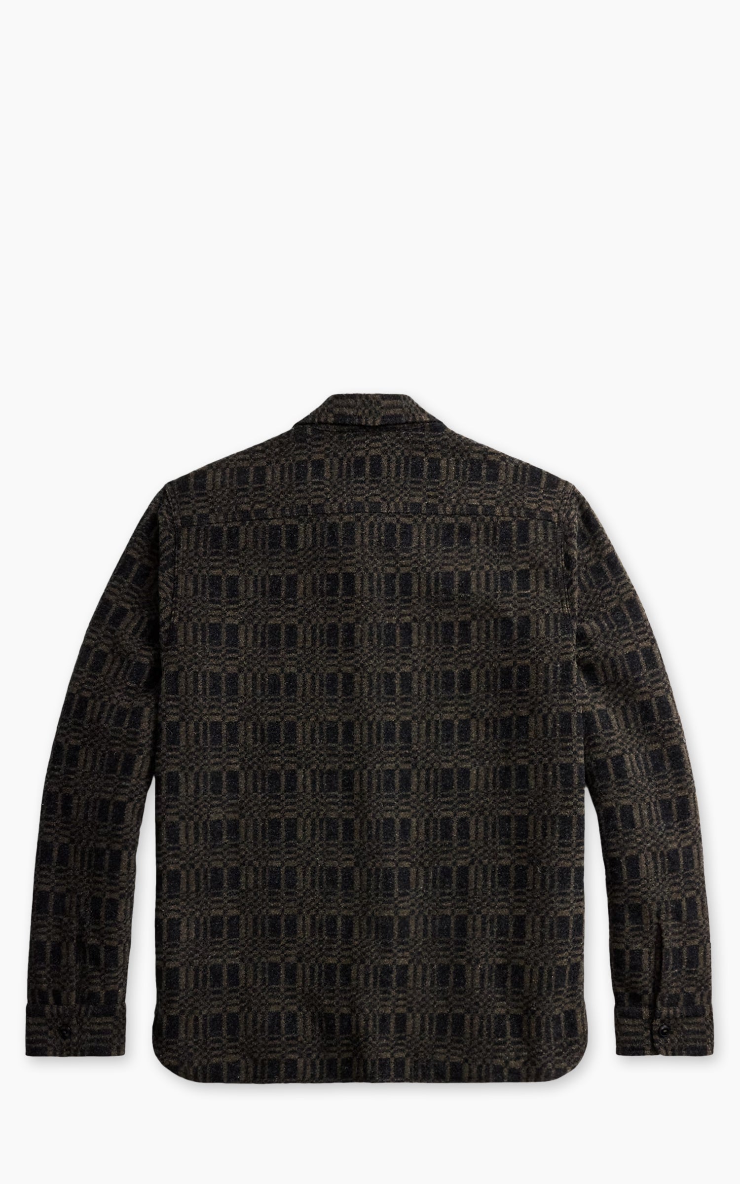 RRL Jacquard-Knit Wool-Blend Workshirt Charcoal/Multi