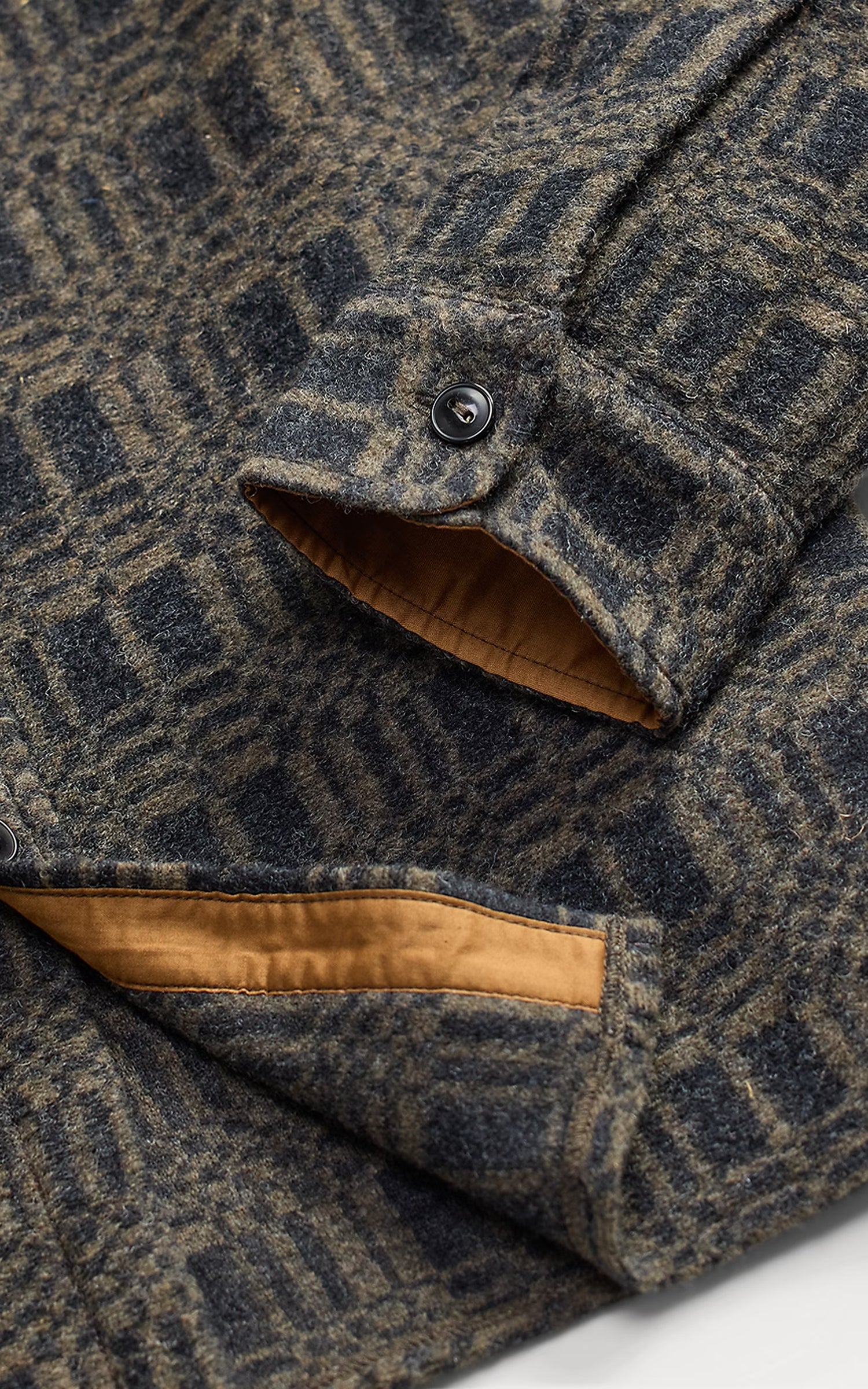 RRL Jacquard-Knit Wool-Blend Workshirt Charcoal/Multi