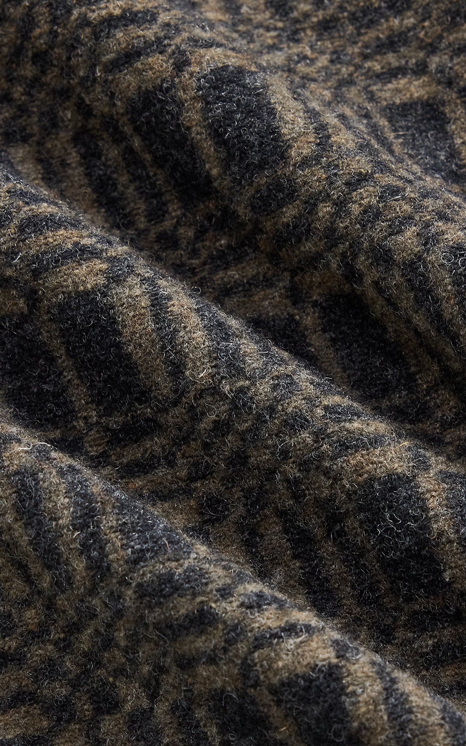 RRL Jacquard-Knit Wool-Blend Workshirt Charcoal/Multi