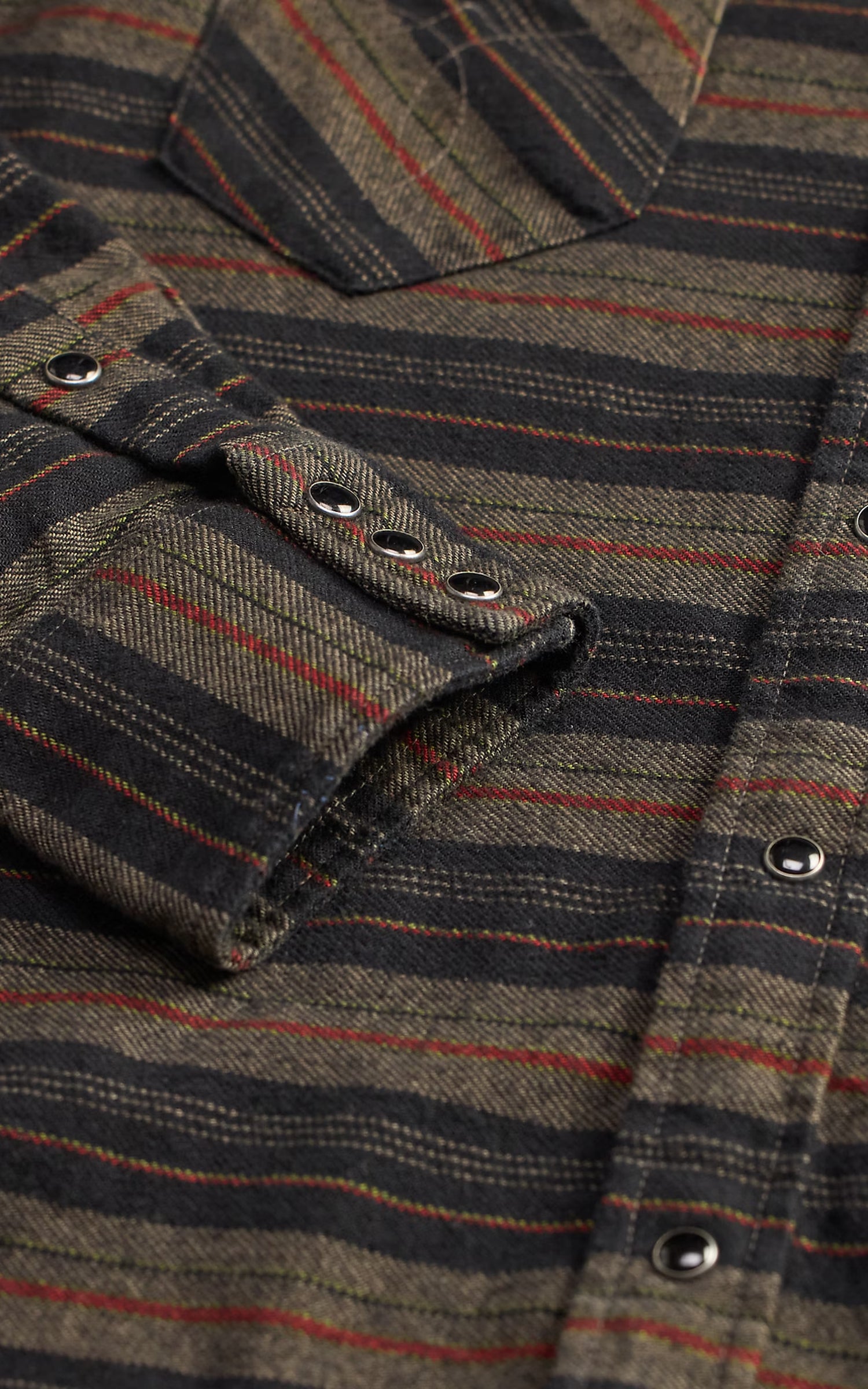 RRL Slim Fit Plaid Twill Western Shirt Dark Navy Multi