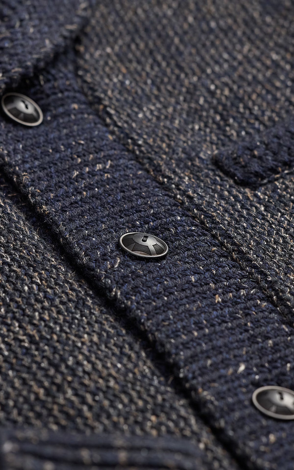 RRL Jacquard-Knit Shawl-Collar Cardigan Navy/Black Multi