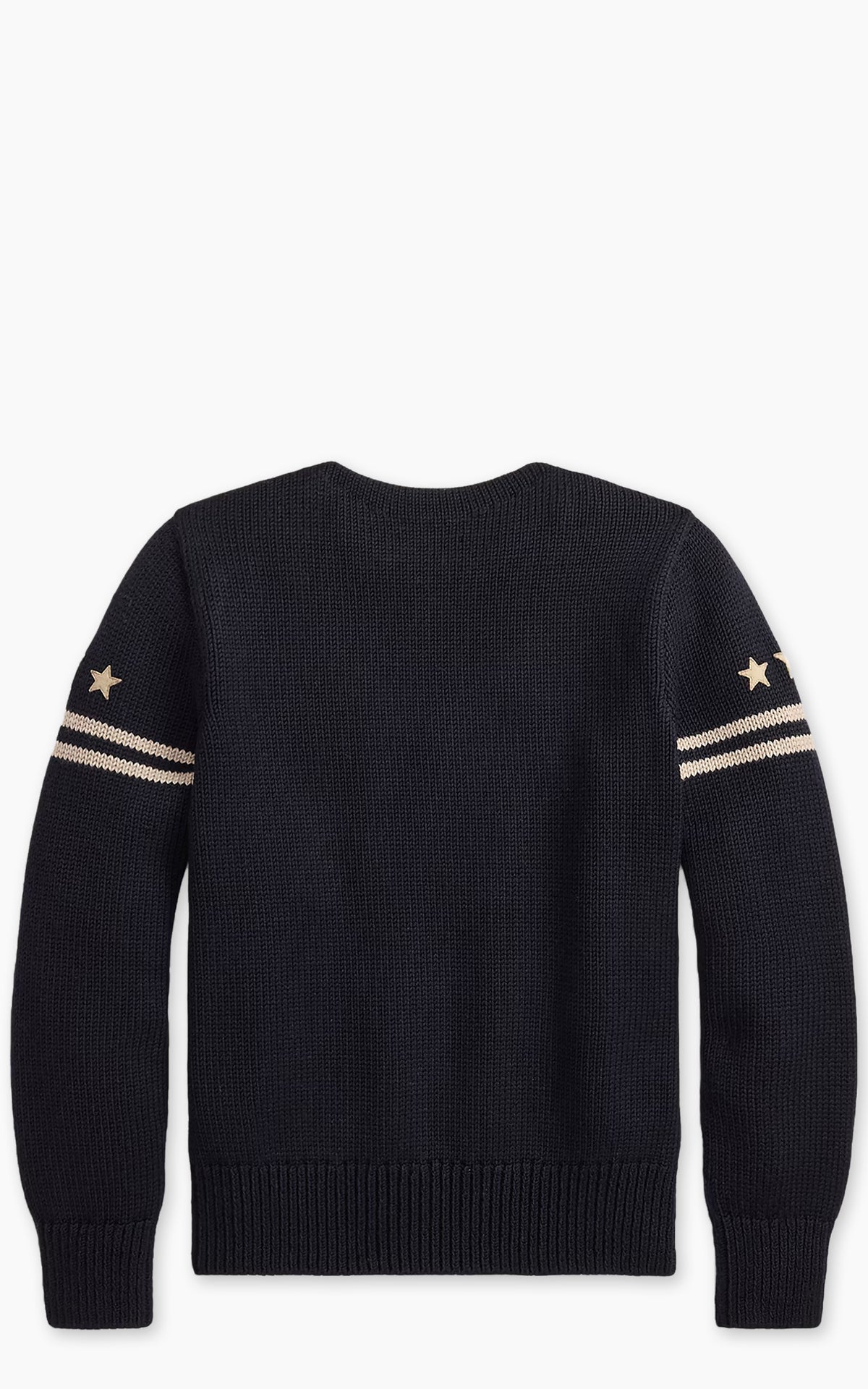 RRL Skull-Patch Wool Jumper Dark Navy