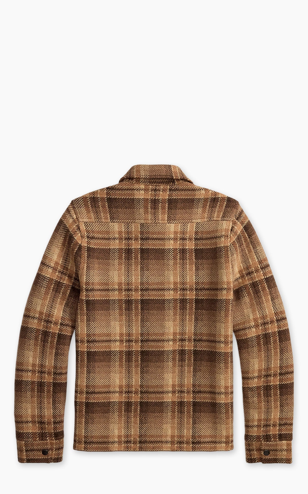 RRL Plaid Wool Workshirt Jumper Tan/Rust Multi