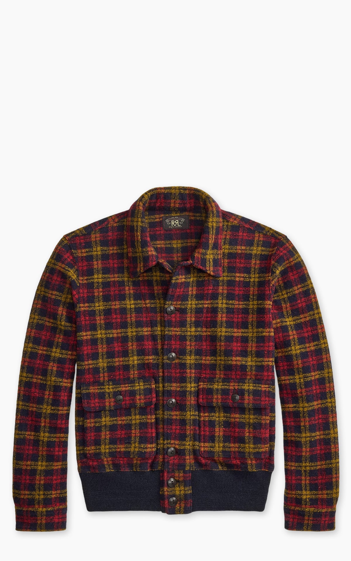 RRL Wool-Blend Flight Jacket Red/Multi