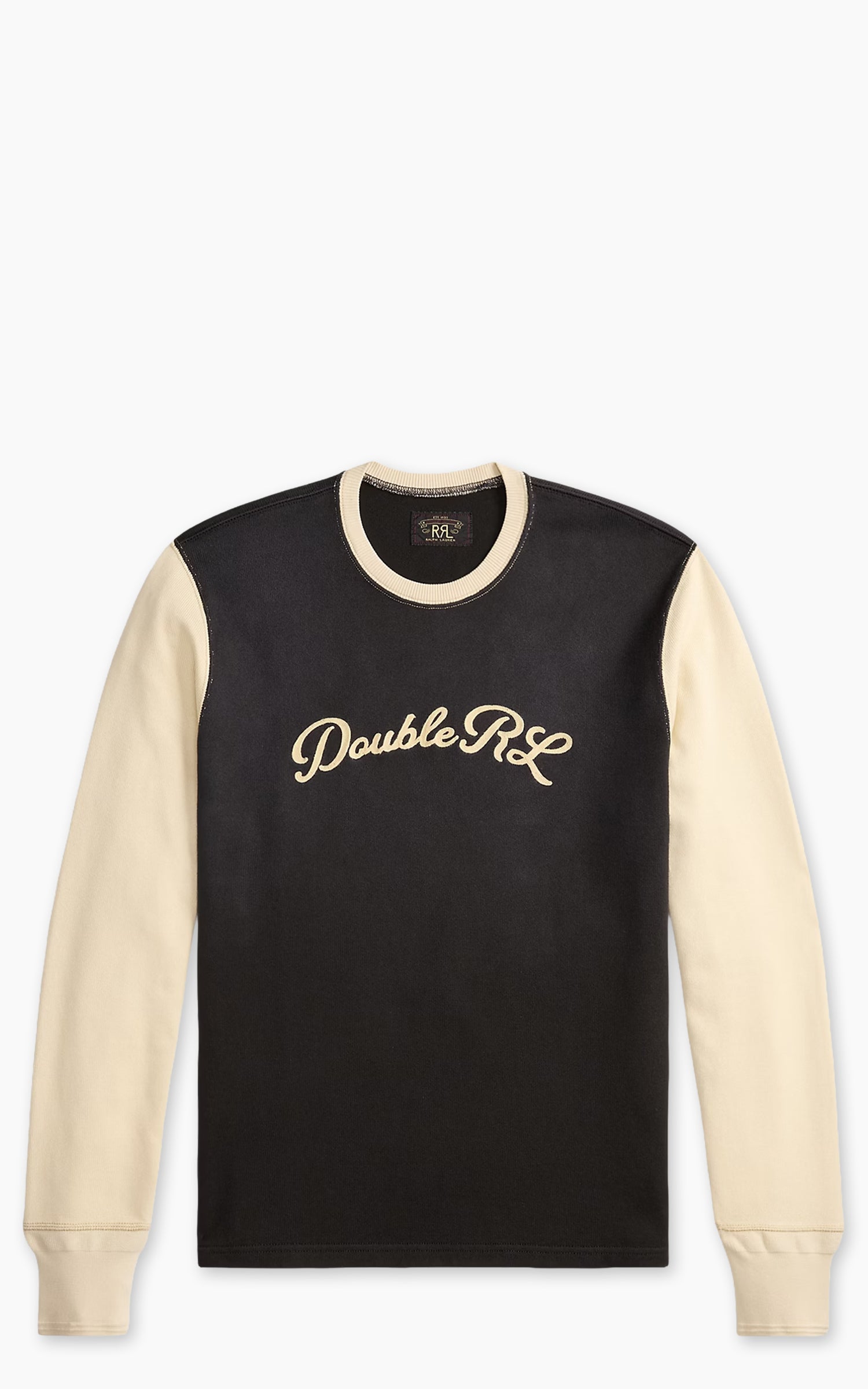 RRL Logo Two-Tone Jersey T-Shirt Faded Black/Multi