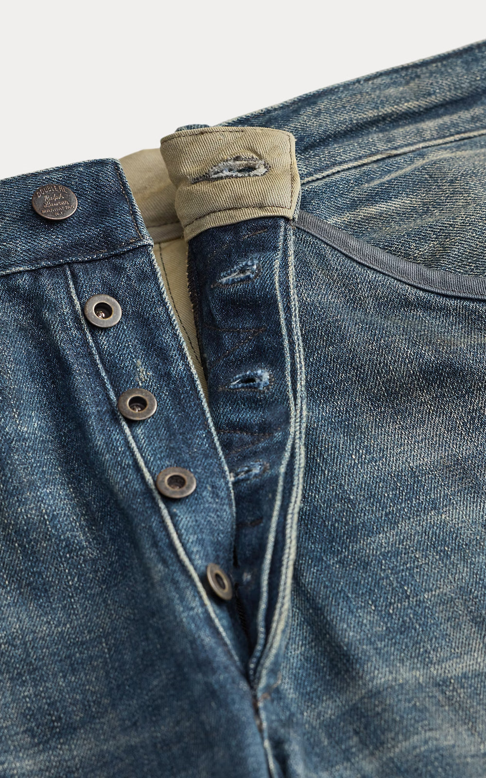 RRL Quilted Denim Cargo Trouser Melvill Wash