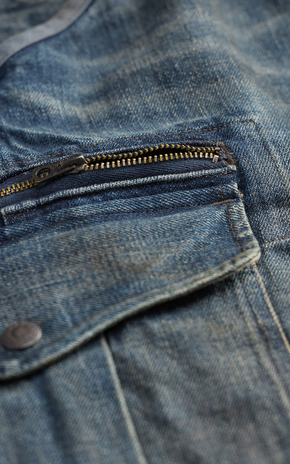 RRL Quilted Denim Cargo Trouser Melvill Wash