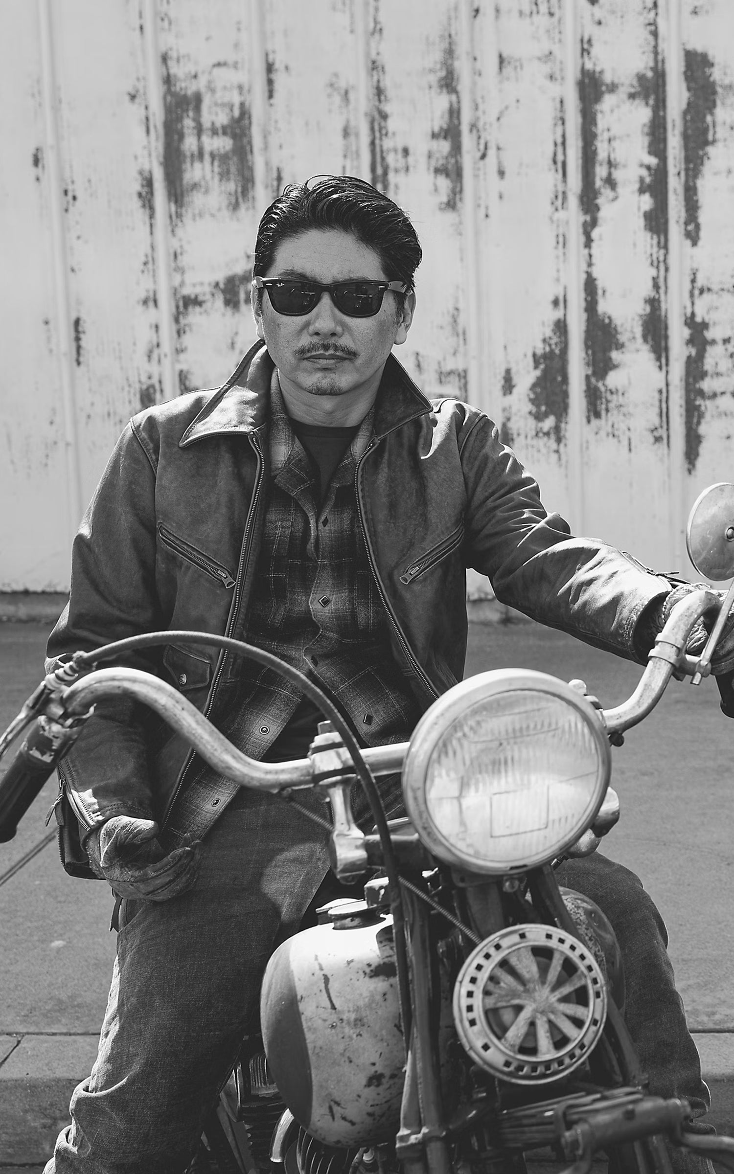 RRL Newsboy-Style Leather Jacket Vintage Brown