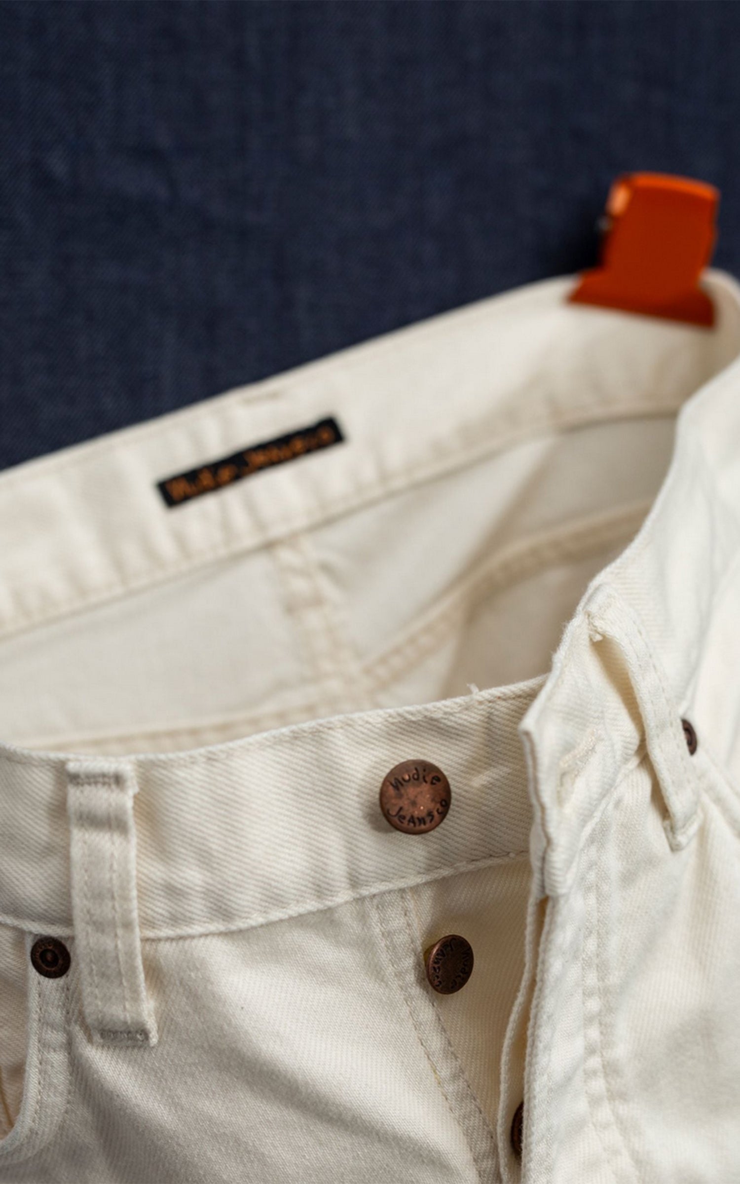 Nudie Jeans Seth Denim Shorts Everivory