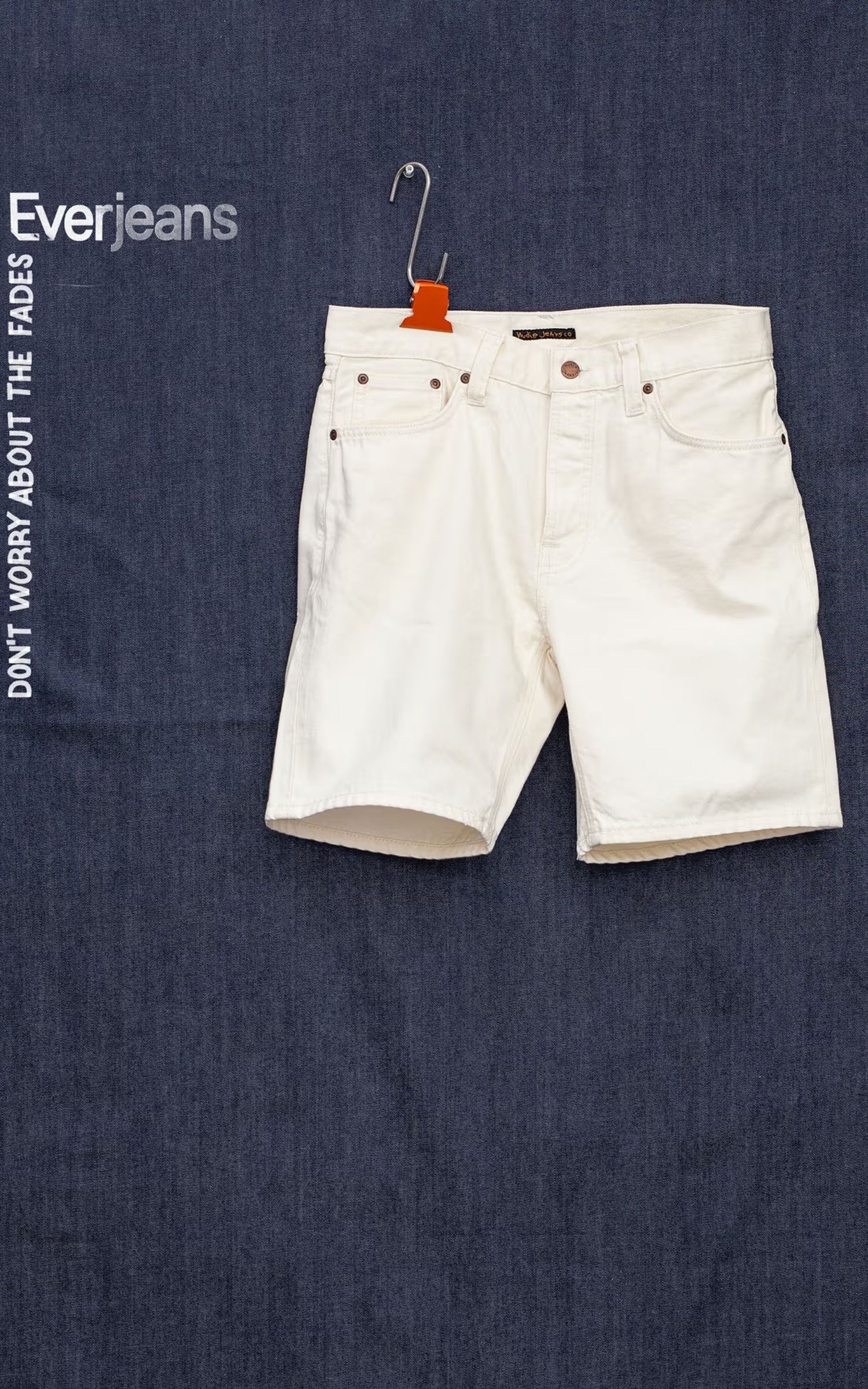 Nudie Jeans Seth Denim Shorts Everivory
