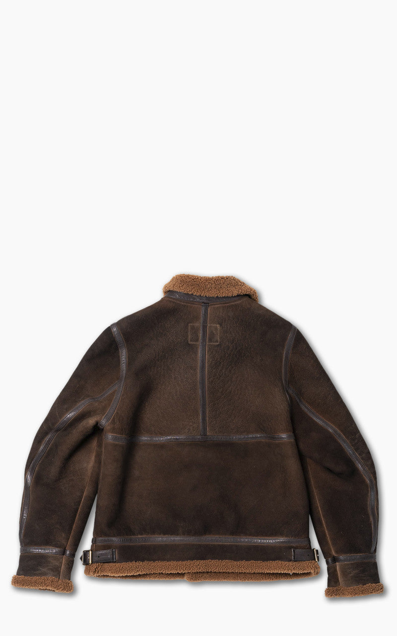 Shangri-La Heritage Aviatore B-3 Shearling Leather Jacket Castagno