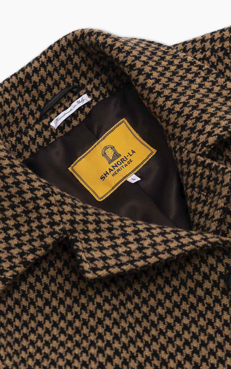 Shangri-La Heritage Enzo Wool Car Coat Pied de Poule