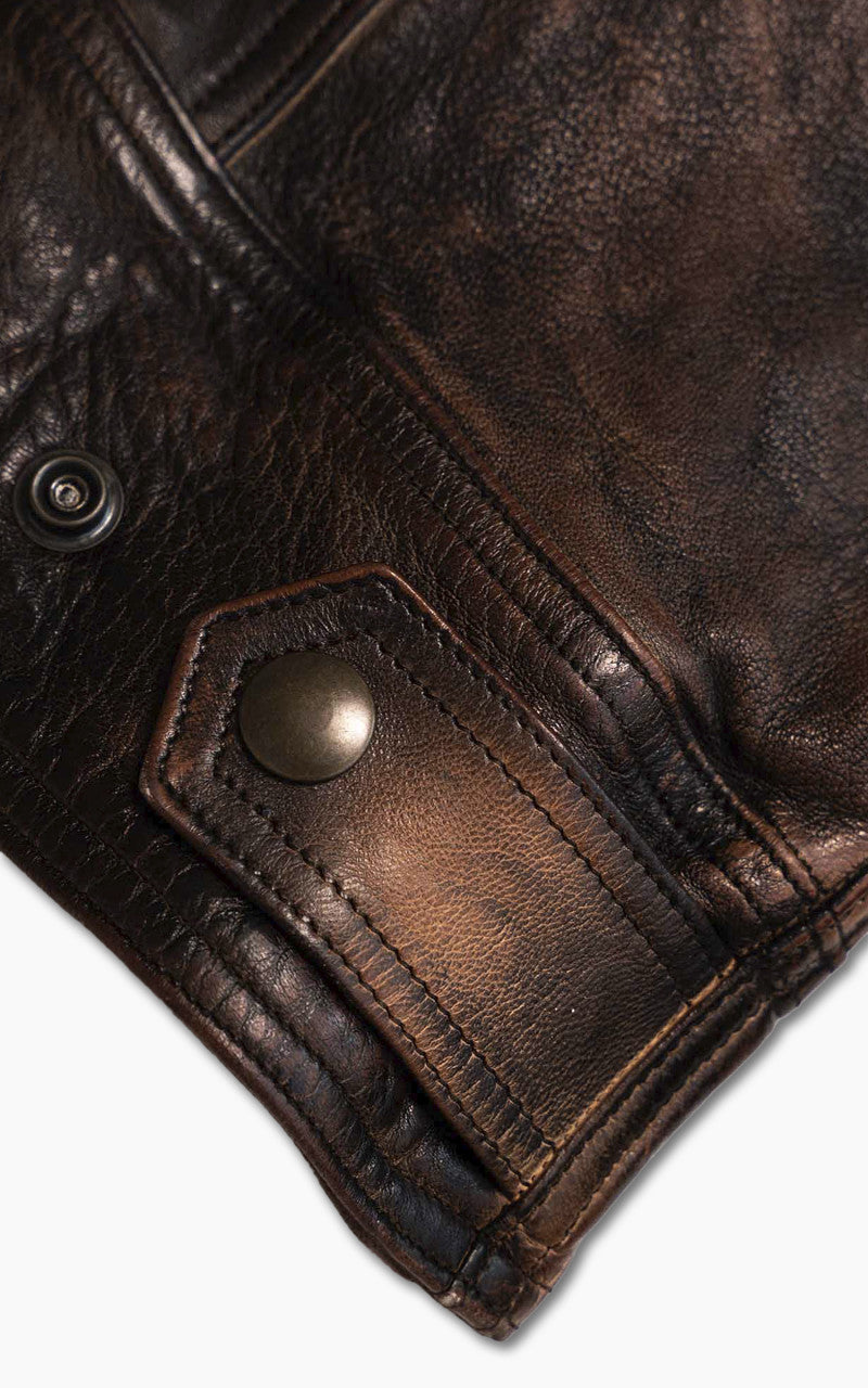 Shangri-La Heritage Terracotta Leather Jacket Bruciato