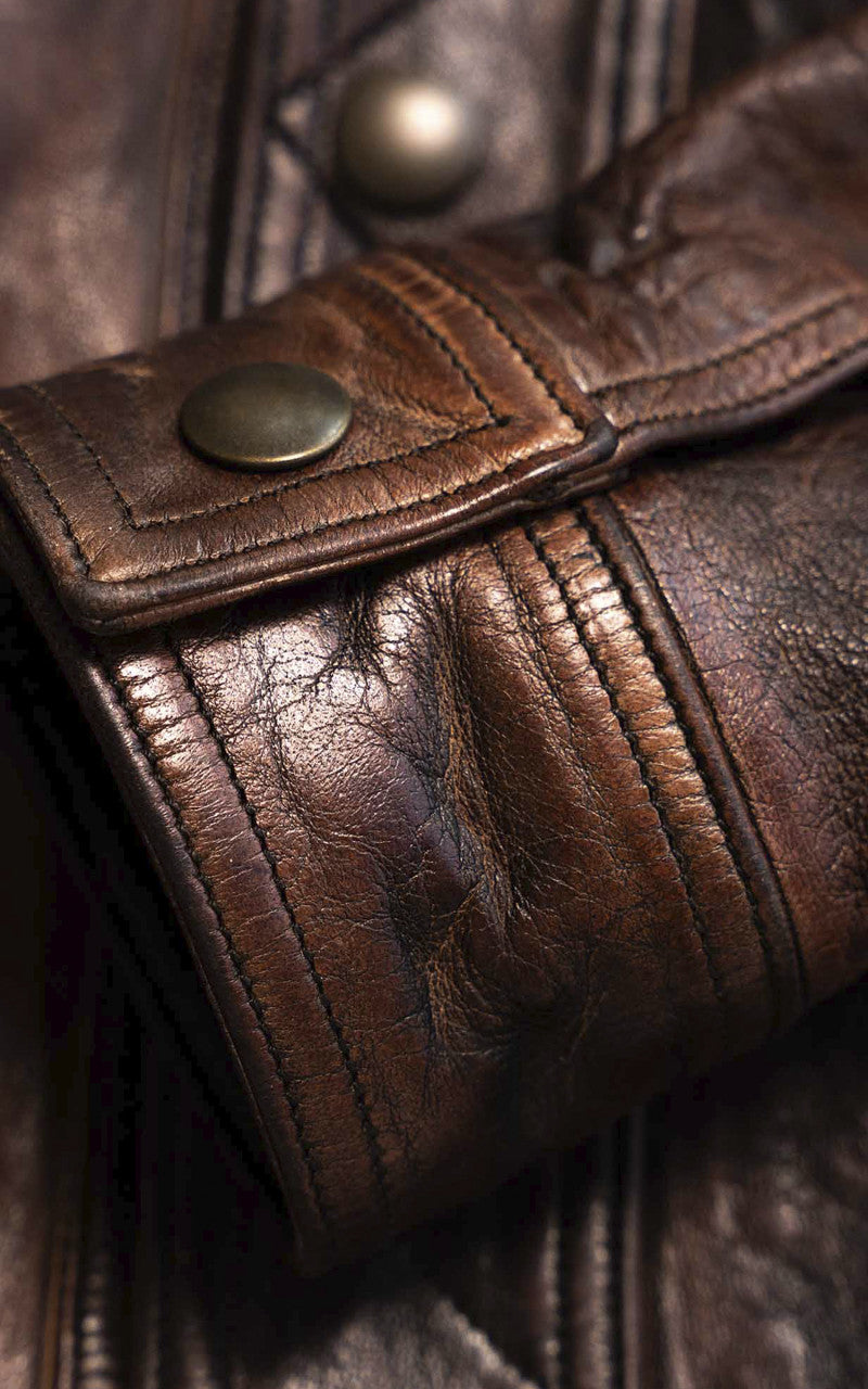 Shangri-La Heritage Terracotta Leather Jacket Bruciato