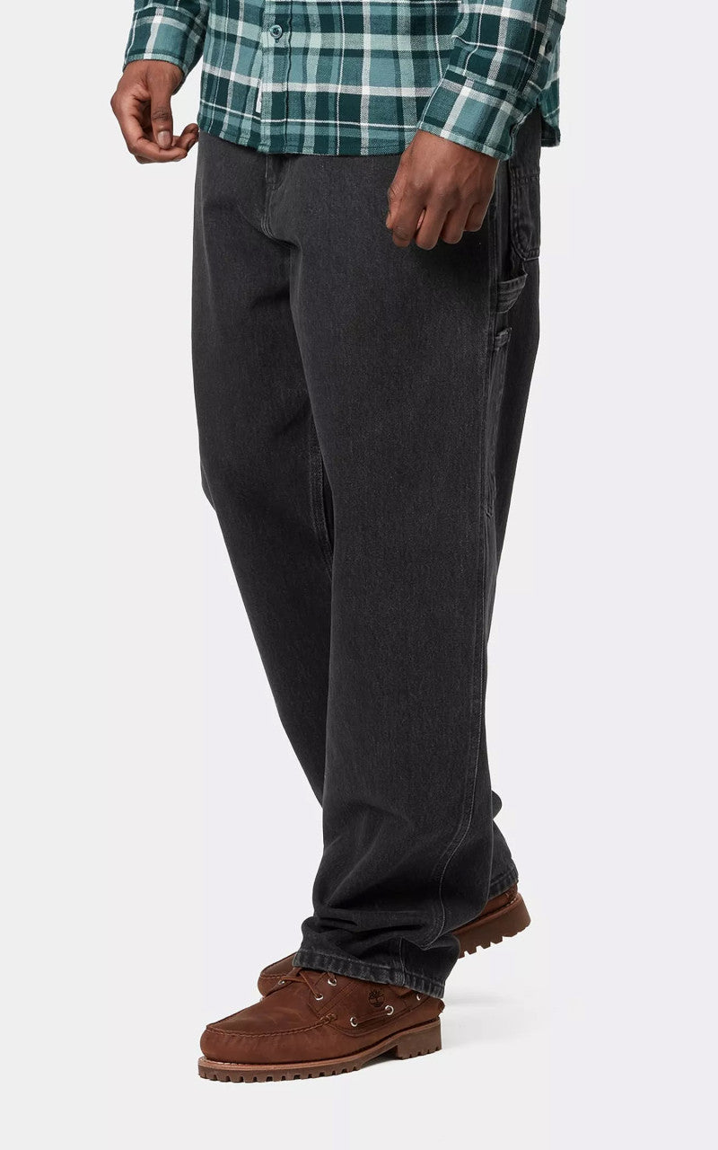 Carhartt WIP Single Knee Pant Smith Denim Stone Washed Black