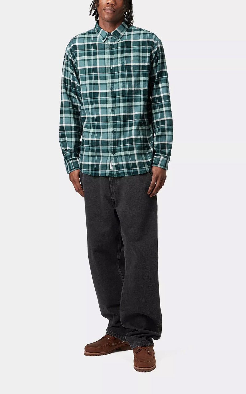Carhartt WIP Single Knee Pant Smith Denim Stone Washed Black