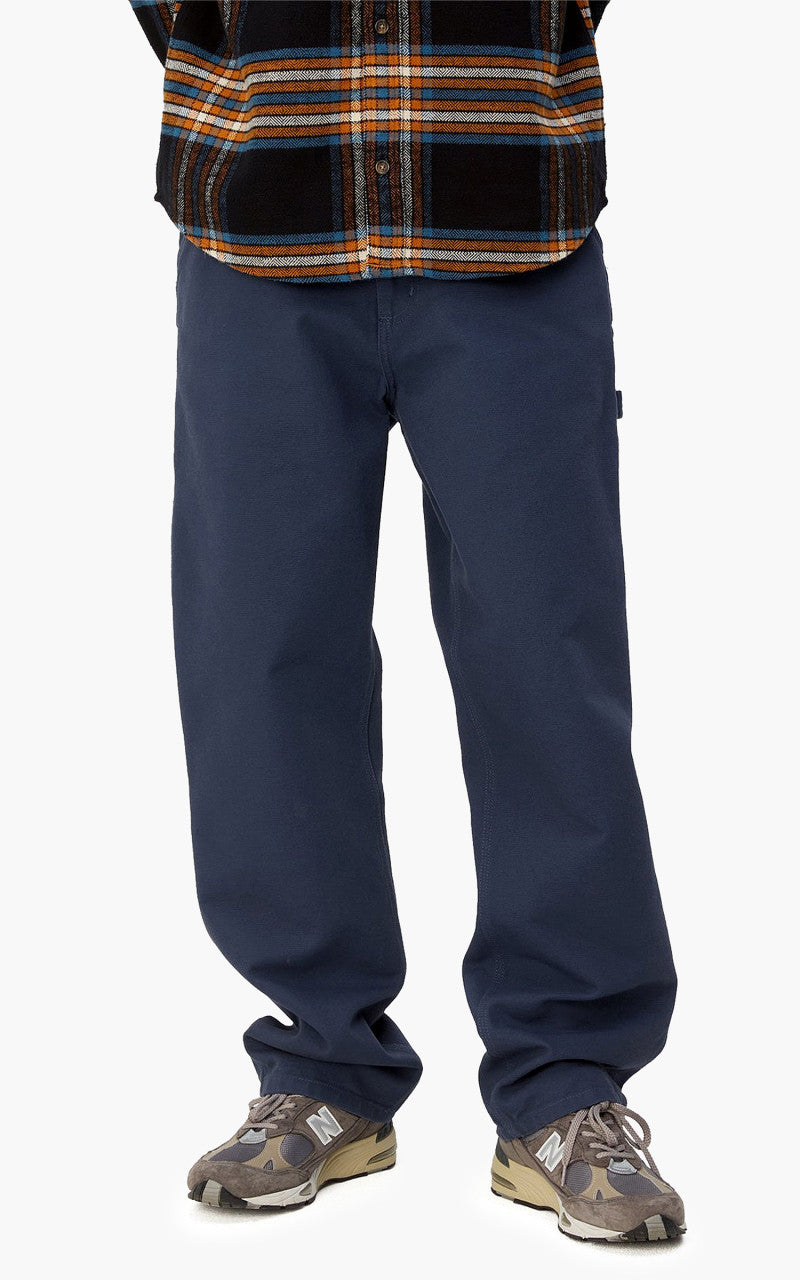 Carhartt WIP Single Knee Pant Dearborn Canvas Rinsed Blue