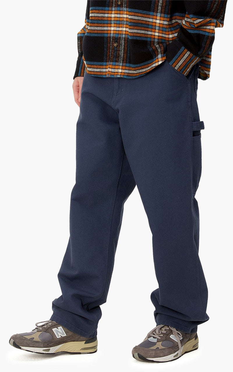 Carhartt WIP Single Knee Pant Dearborn Canvas Rinsed Blue