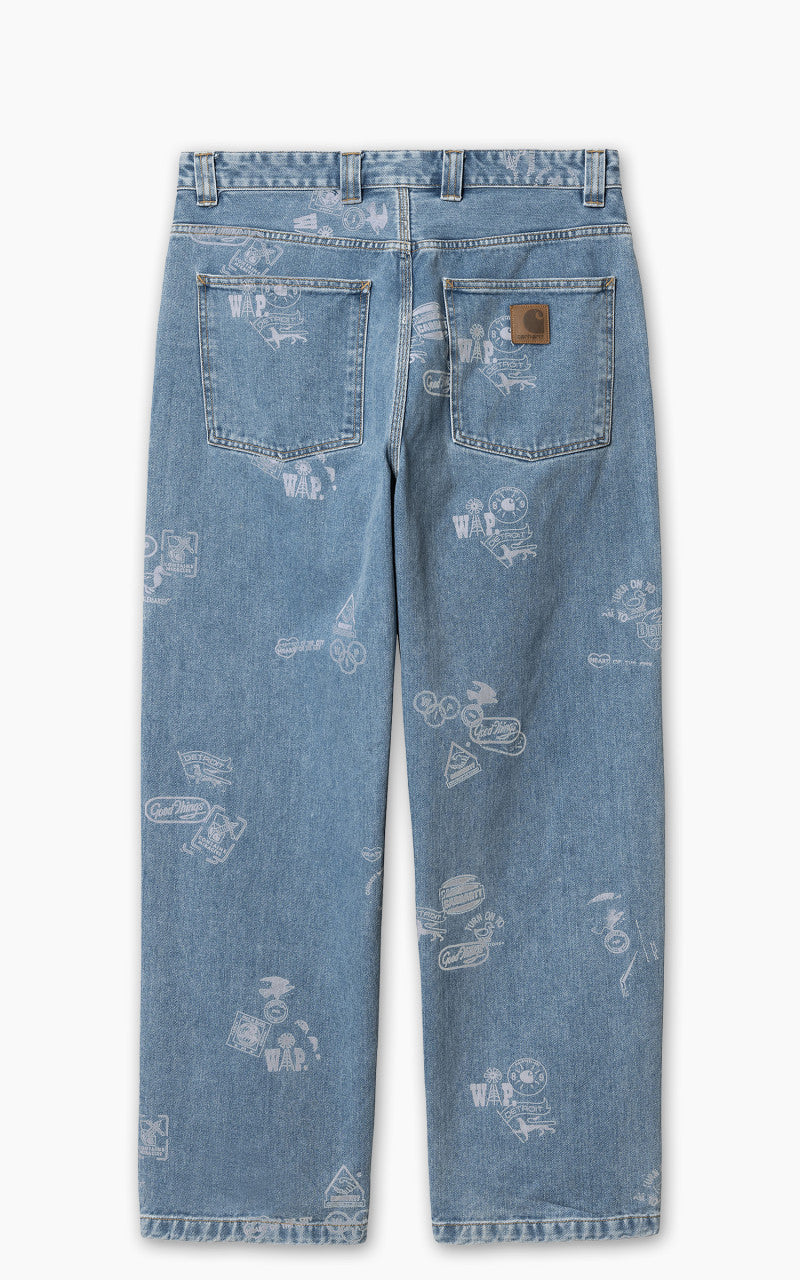 Carhartt WIP Stamp Pant Maitland Stamp Denim Blue Bleached
