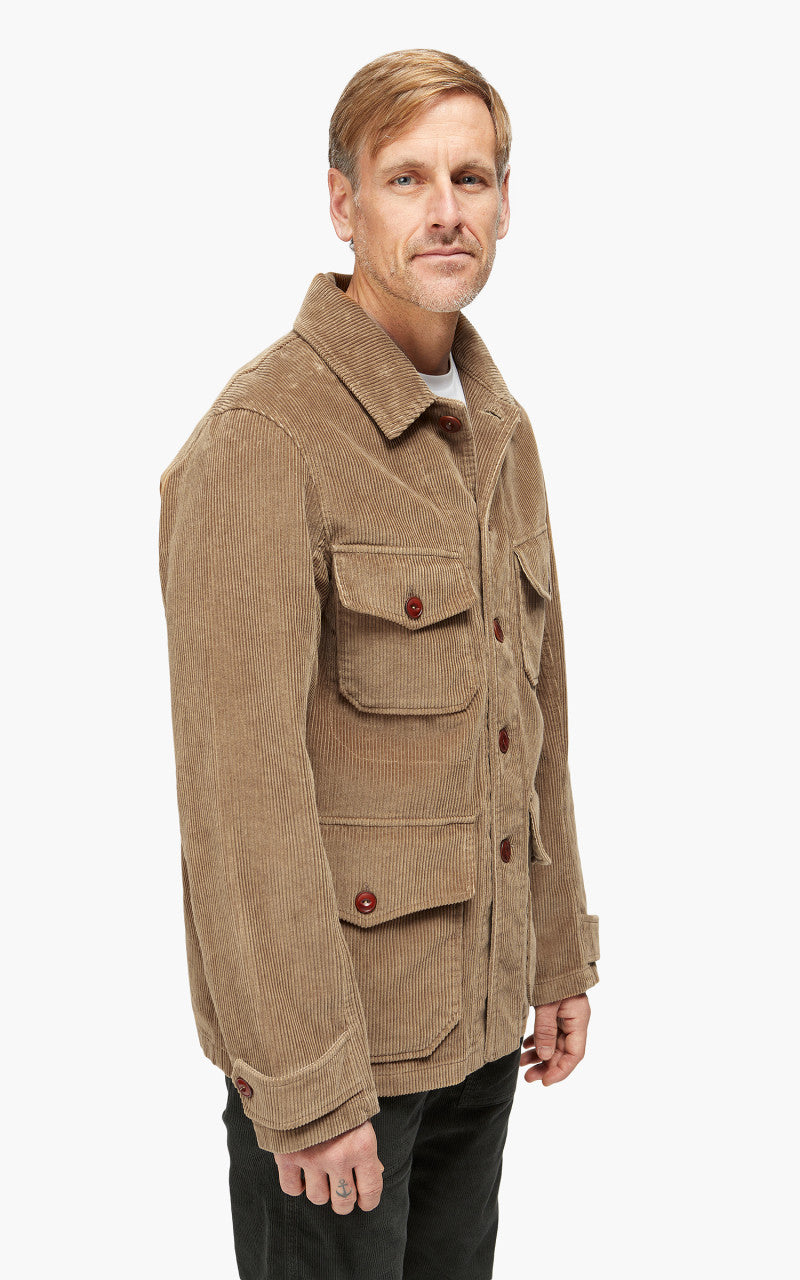 Tellason Hunting Jacket Kindermann Corduroy Taupe