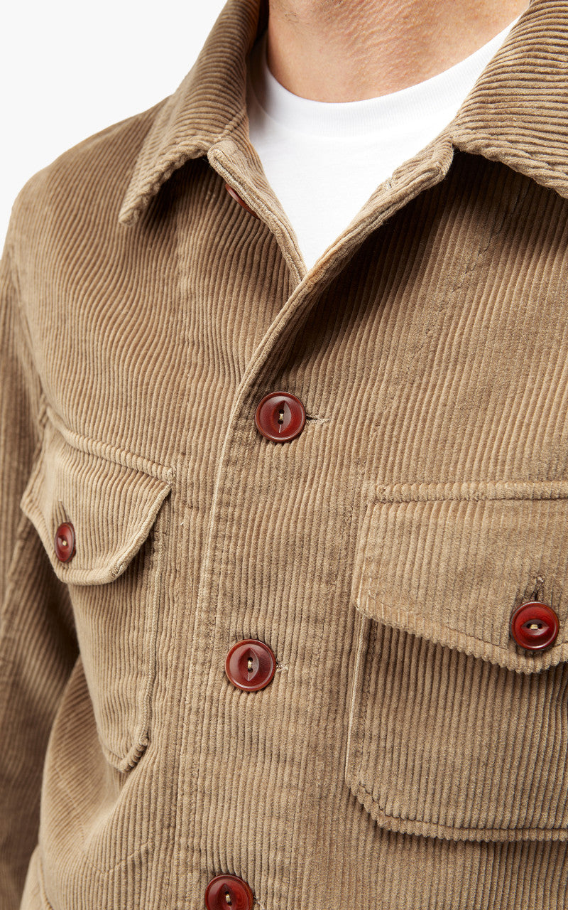 Tellason Hunting Jacket Kindermann Corduroy Taupe