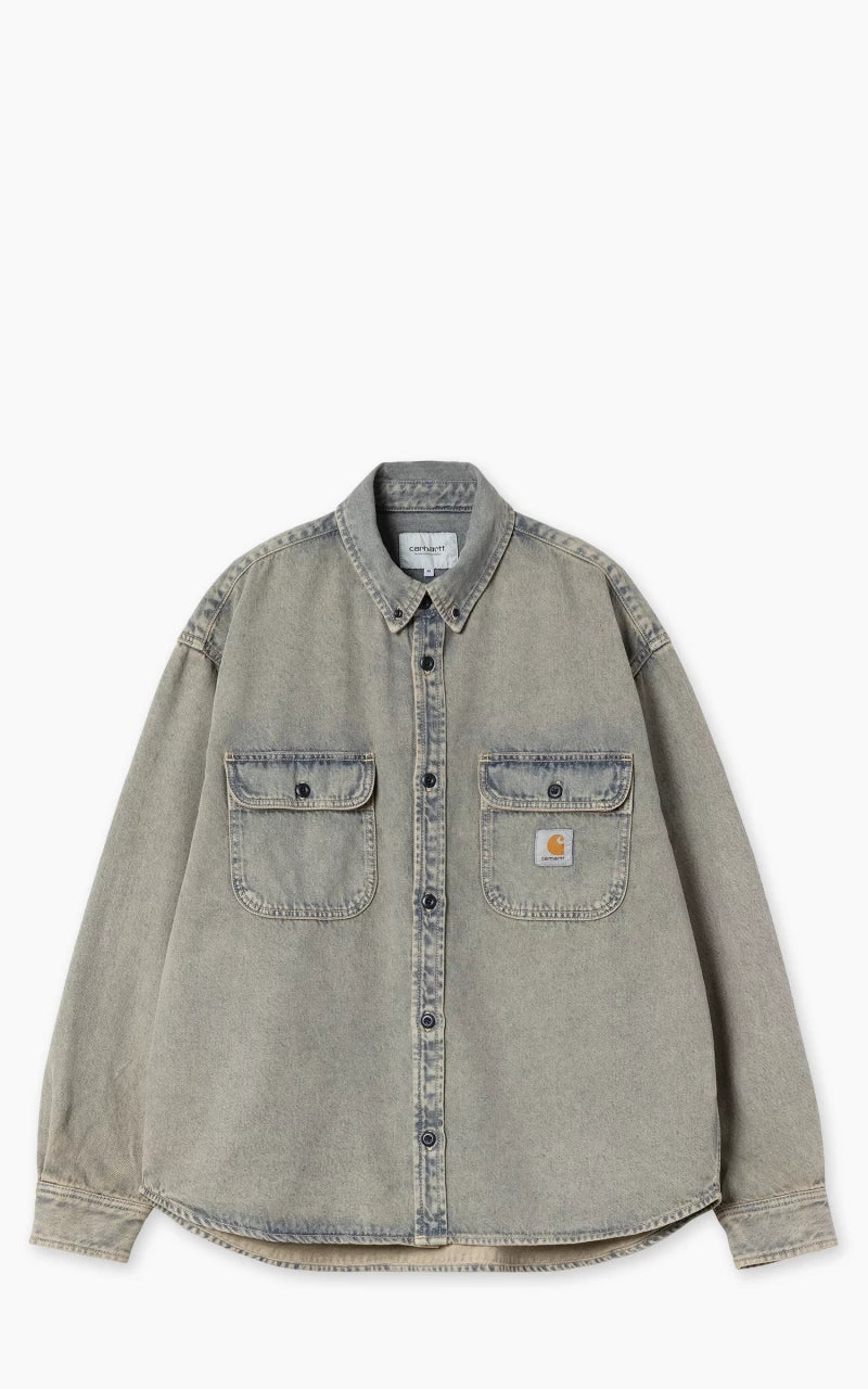 Carhartt WIP Tigan Shirt Jac Garment Dyed Blue/Leather