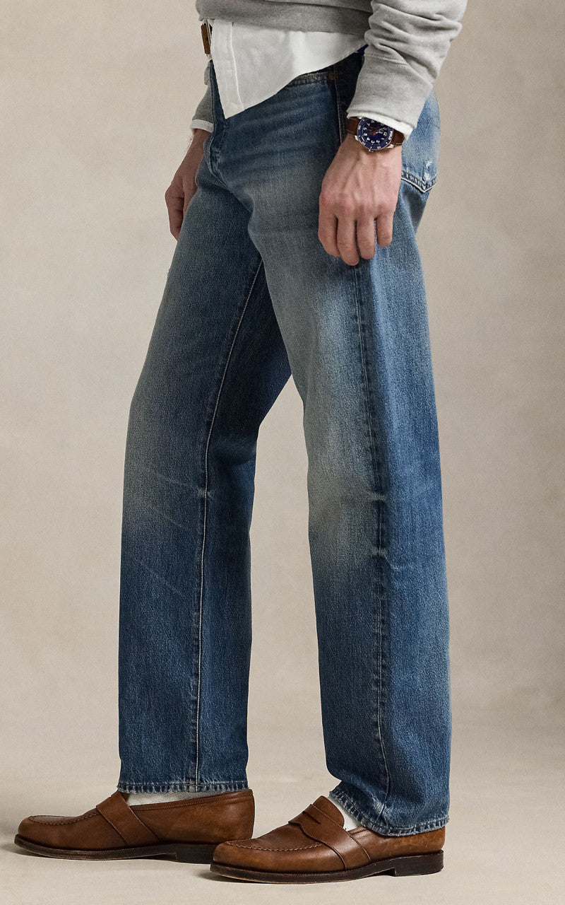 Polo Ralph Lauren Heritage Straight Distressed Jeans Kensington Wash