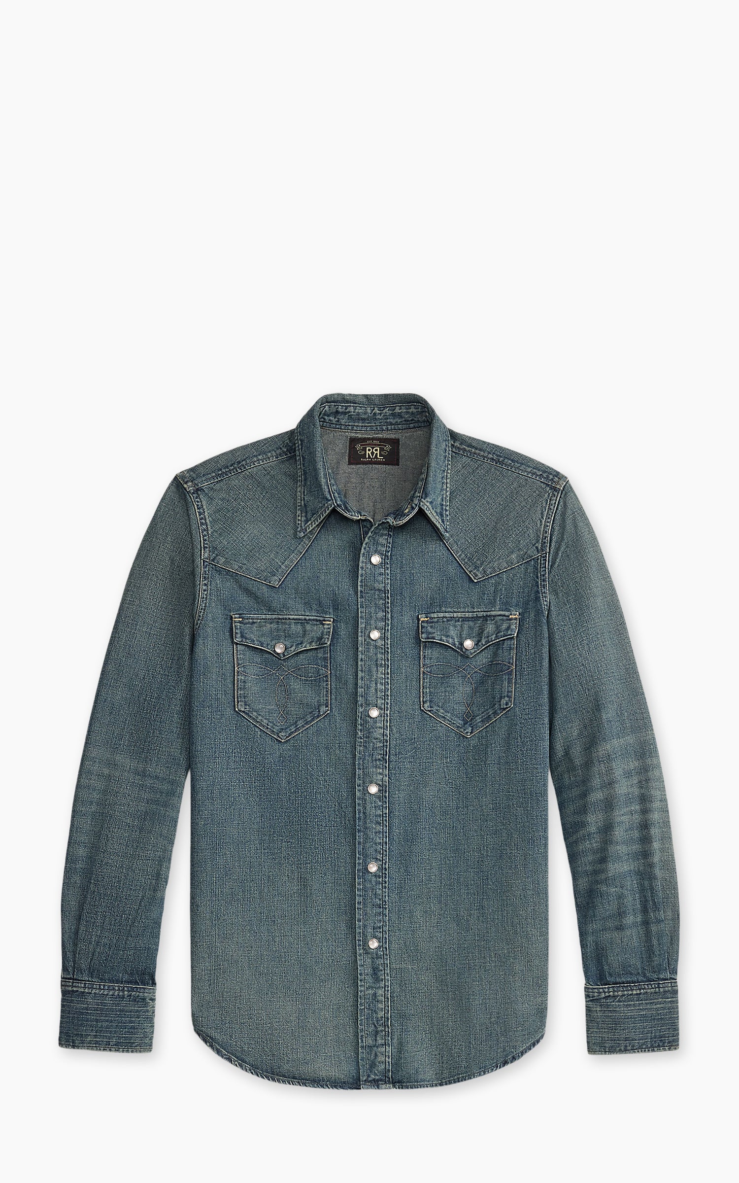 RRL Buffalo Western Shirt Denim Dark Wash