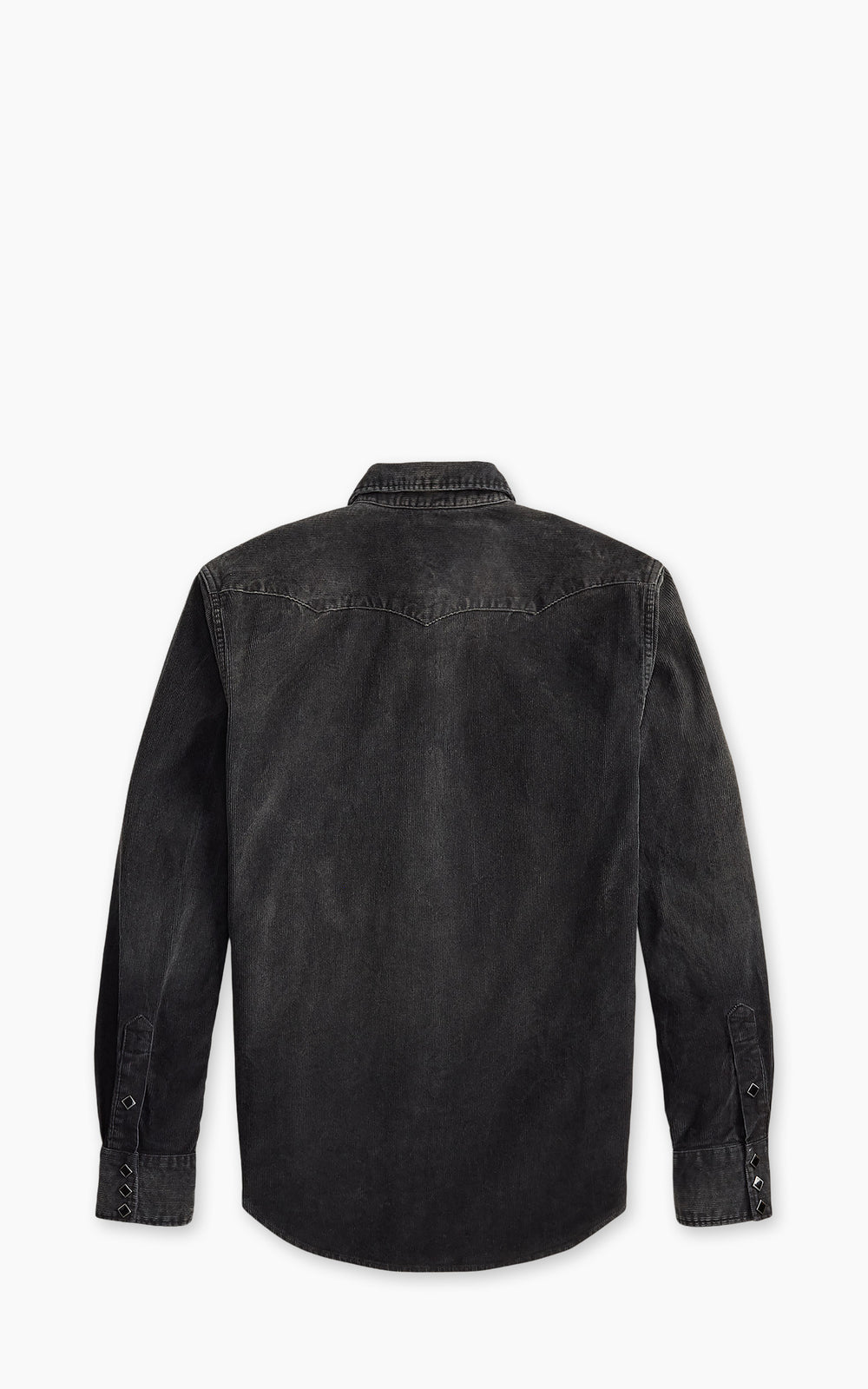 RRL Slim Fit Corduroy Western Shirt Black