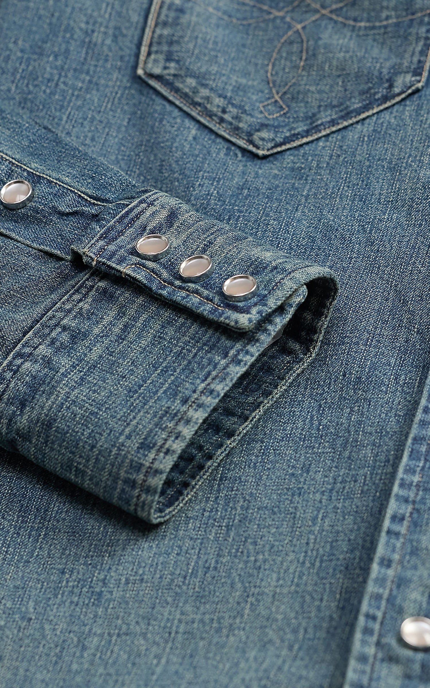 RRL Buffalo Western Shirt Denim Dark Wash