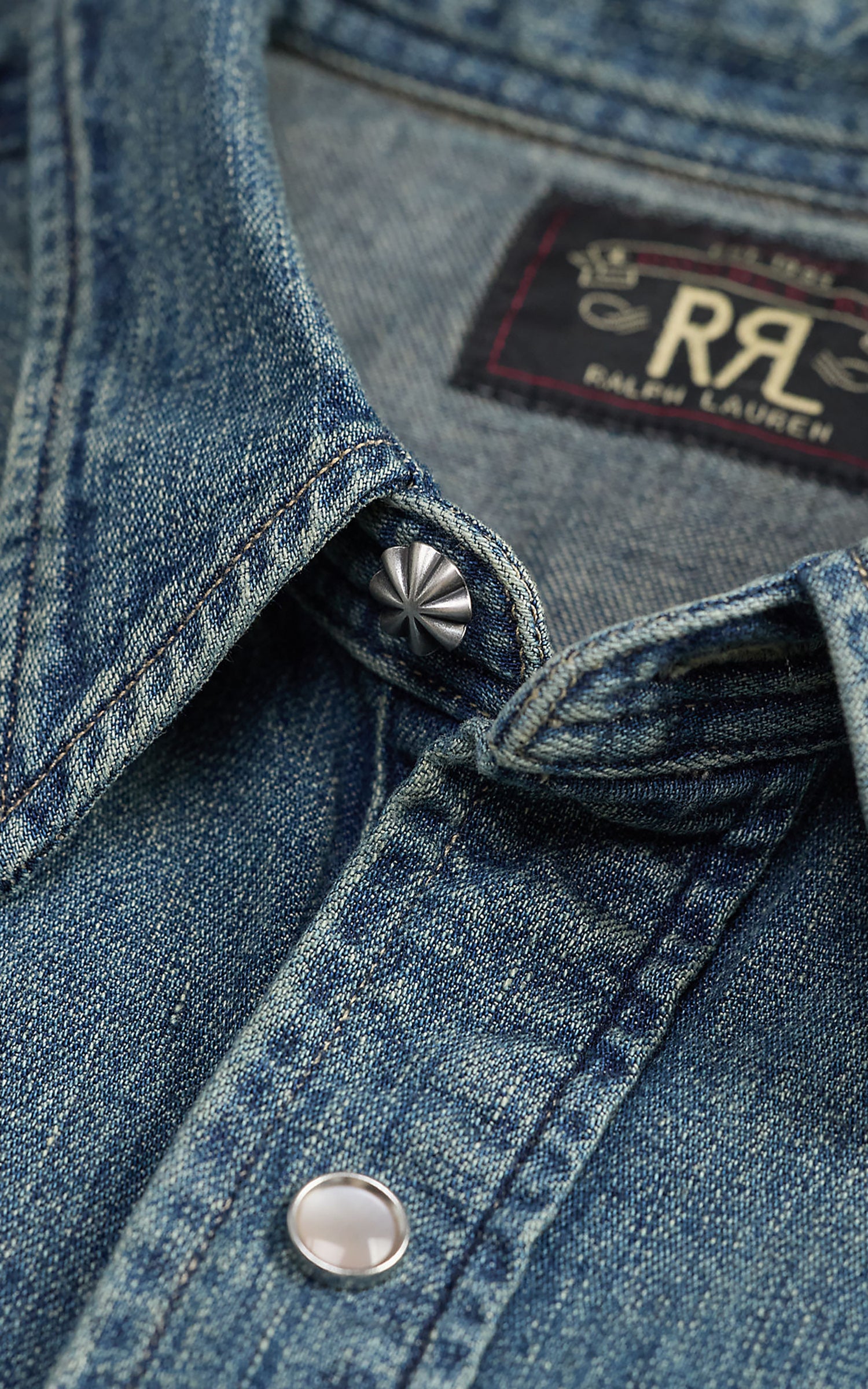 RRL Buffalo Western Shirt Denim Dark Wash