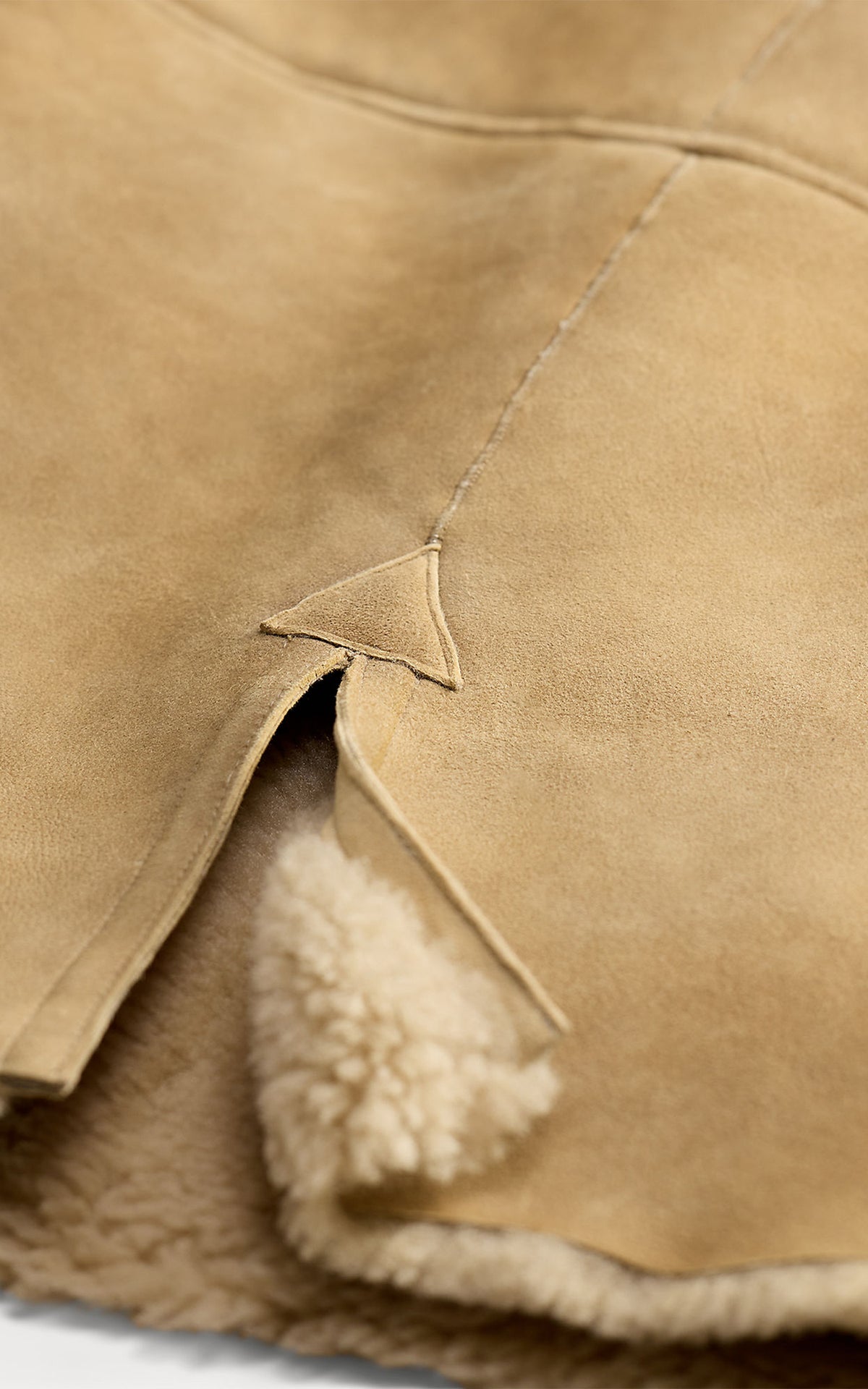 RRL Shearling Toggle Coat Vintage Cream