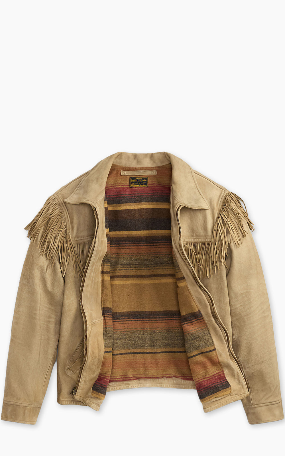 RRL Fringed Suede Jacket Vintage Barley