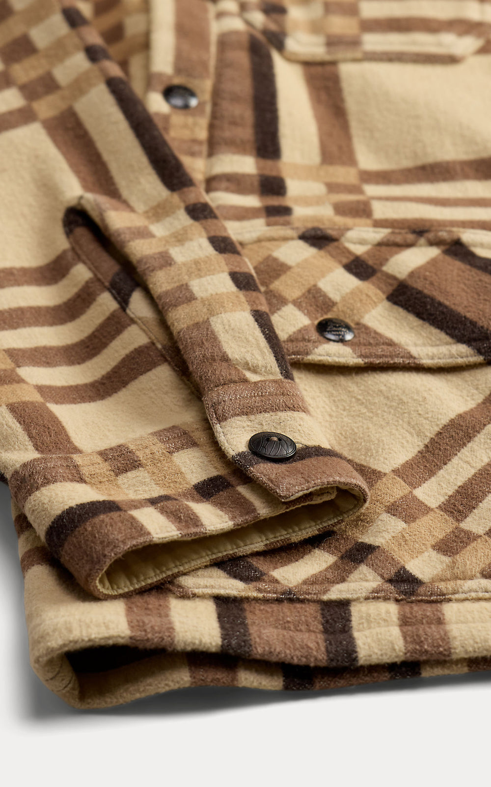 RRL Plaid Jacquard Overshirt Brown/Tan
