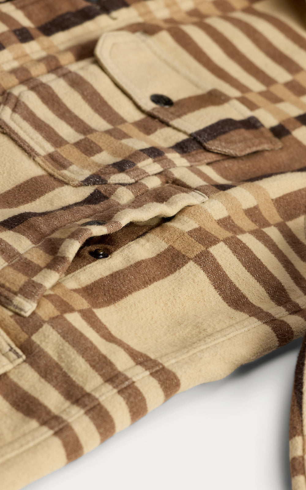 RRL Plaid Jacquard Overshirt Brown/Tan