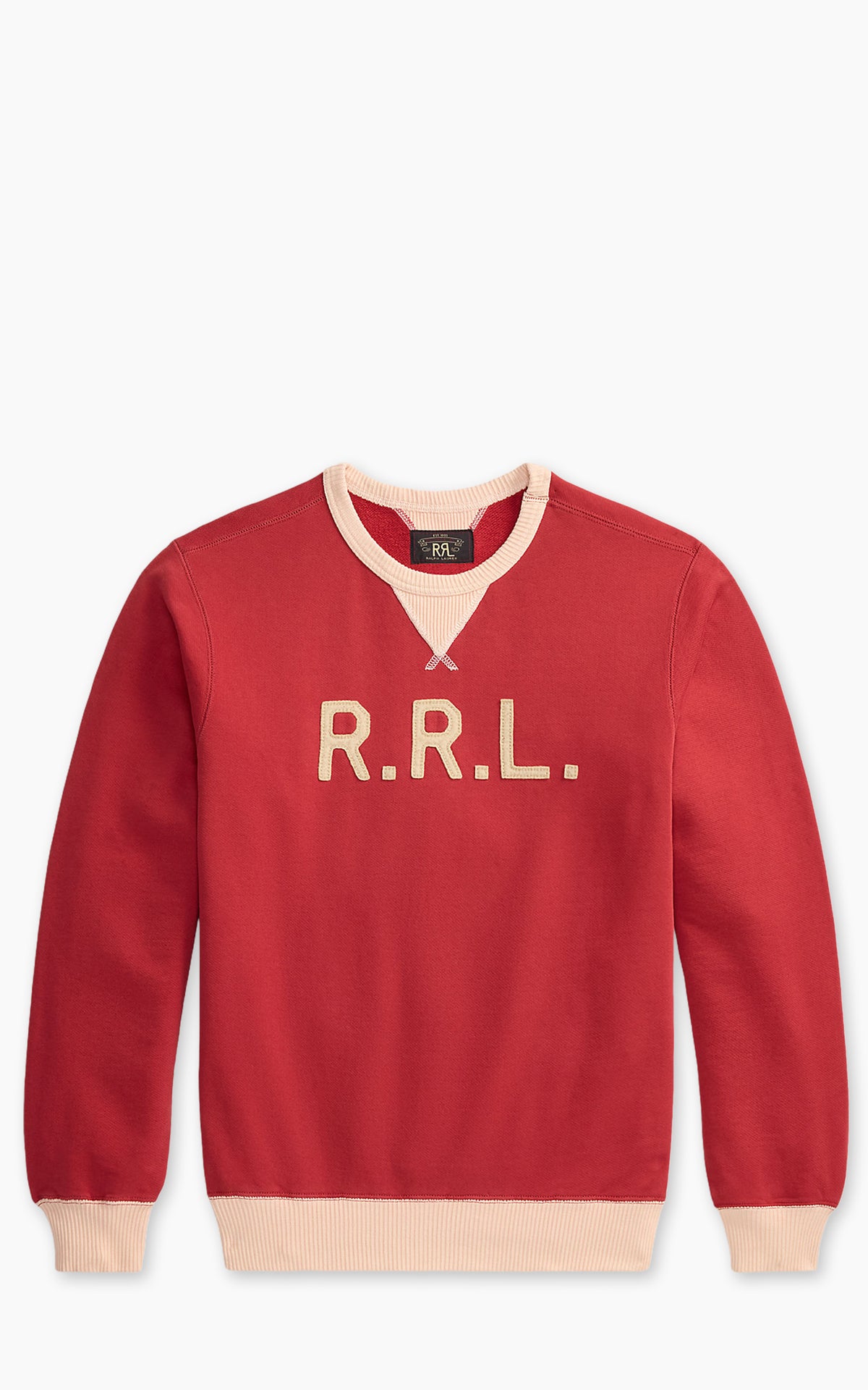 RRL Logo French Terry Sweatshirt Red/Multi