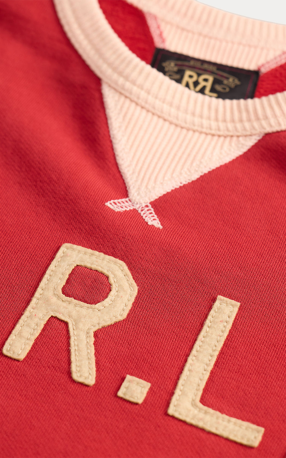 RRL Logo French Terry Sweatshirt Red/Multi