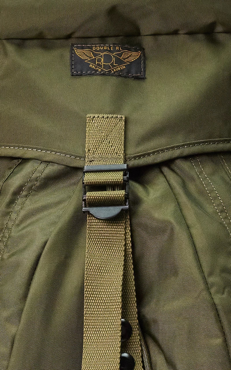 RRL Nylon Canvas Utility Backpack Olive Drab