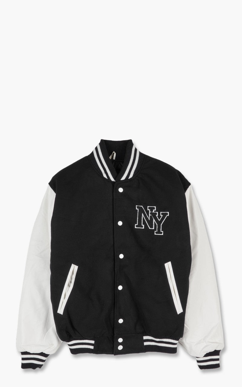 Military Surplus Varsity Jacket Black/White