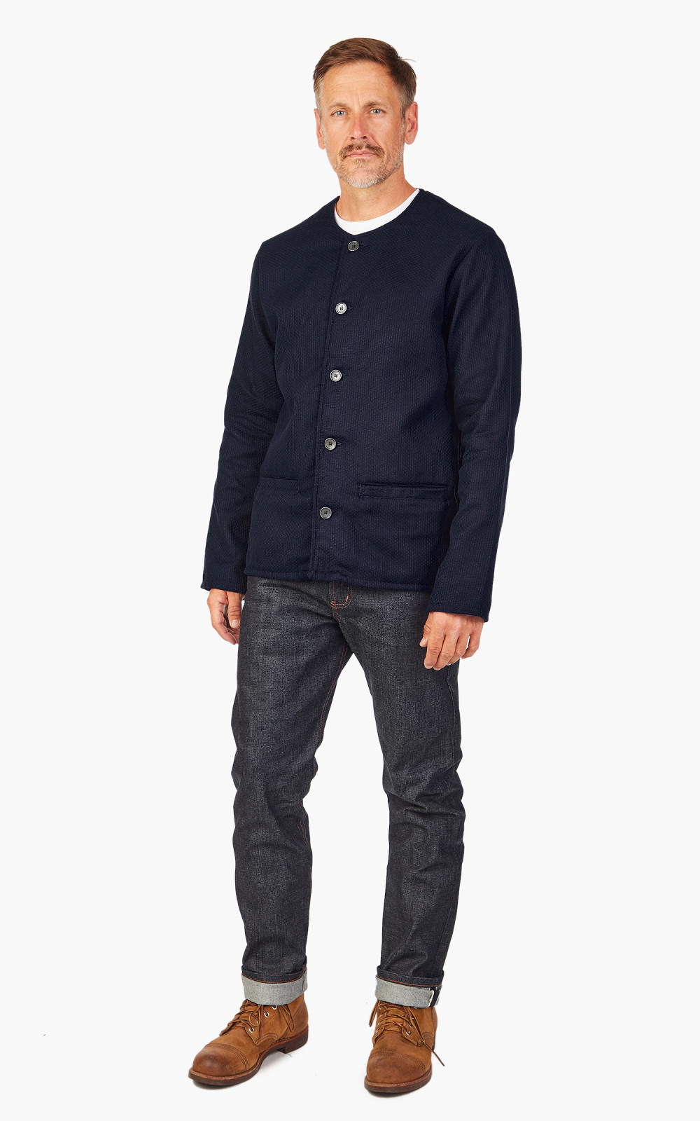 Naked Famous Denim Smart Jacket Sashiko Double Gauze Indigo Cultizm