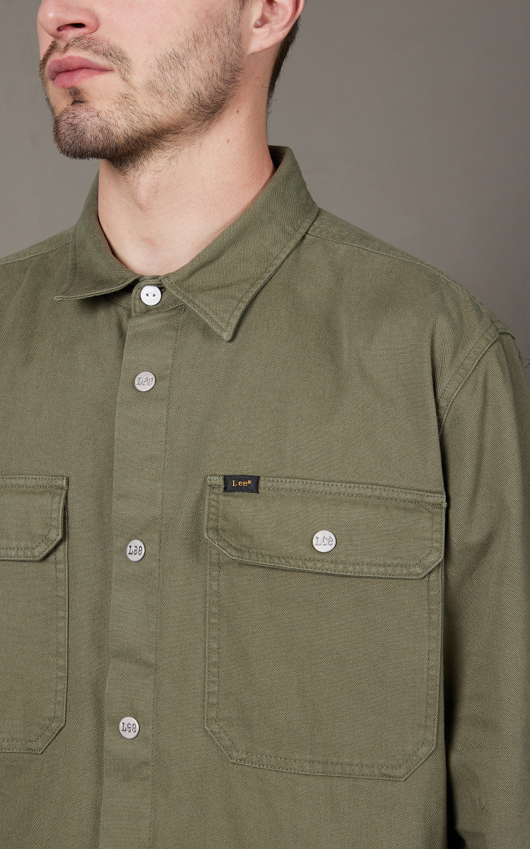 Lee Workwear Overshirt Olive Green Cultizm