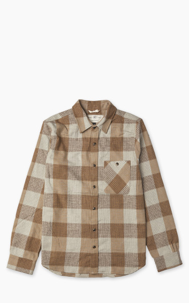 Rogue Territory Oxford Shirt Waffle Plaid Tan