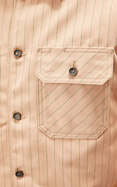 Naked Famous Denim Work Shirt Repro Workwear Twill Peach Cultizm