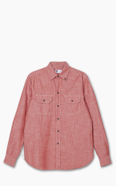 Tellason Clampdown Shirt Chambray Pinhais Red