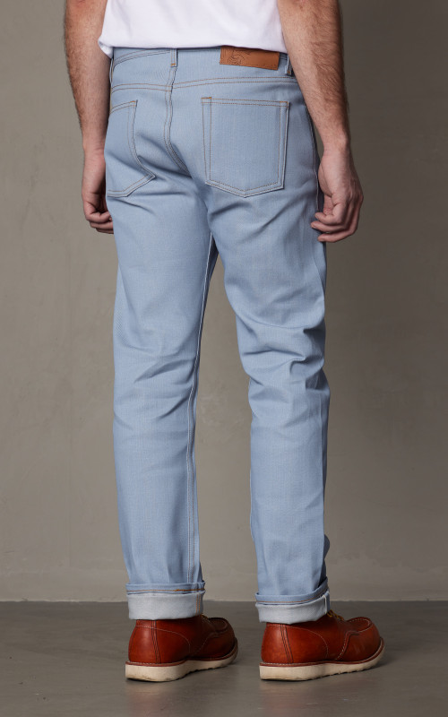 Naked Famous Denim Weird Guy Left Hand Twill Selvedge Sky Blue