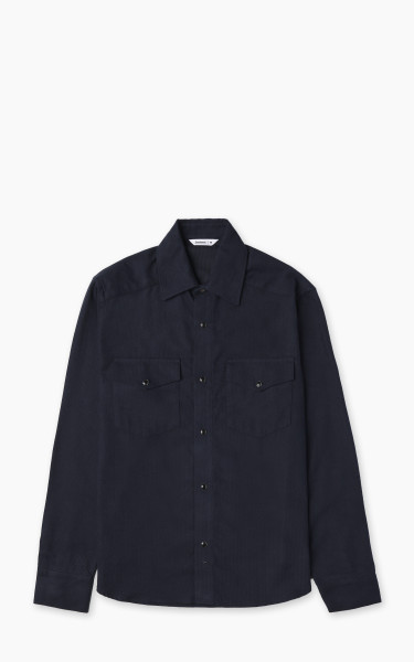 3sixteen Snap Western Shirt Midnight Shadow Stripe